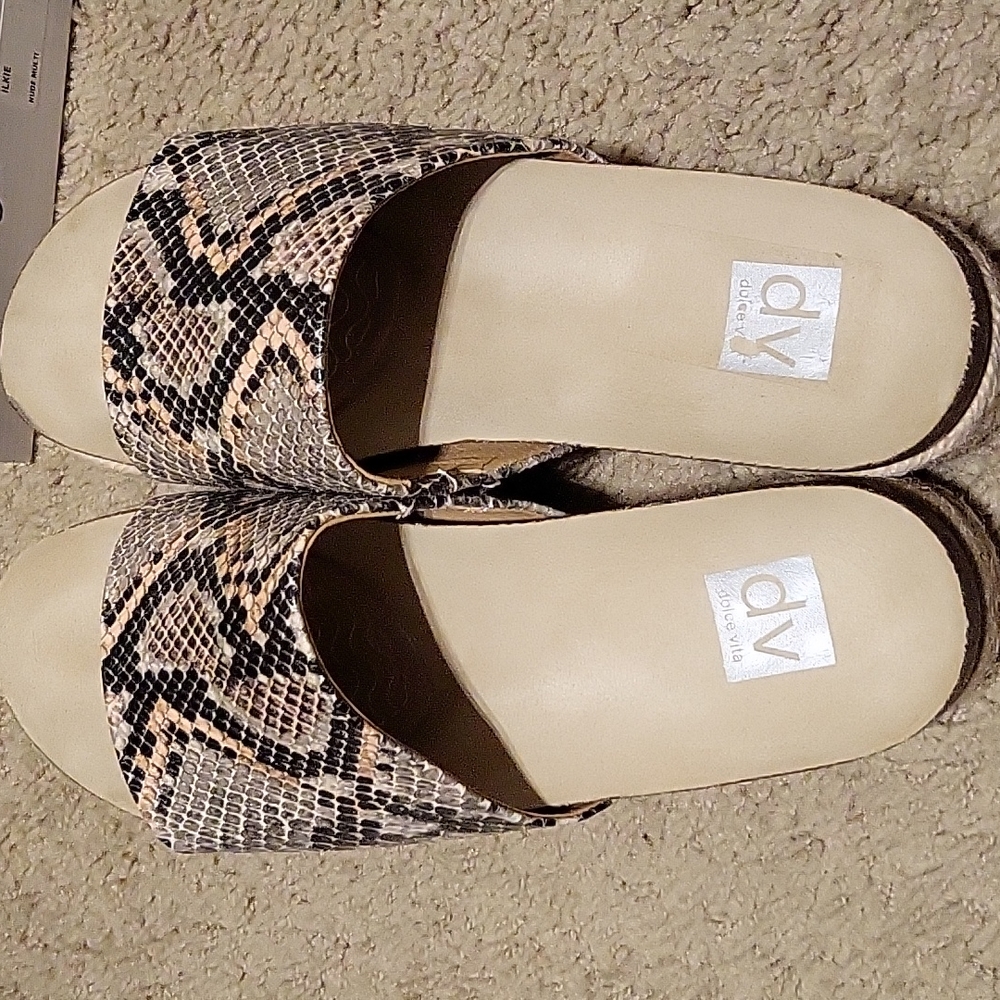 Snake slip on sandals
